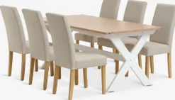 VISLINGE + TUREBYMesa VISLINGE L190 natural + 4 sillas TUREBY beis Mesas De Comedor|Conjuntos De Comedor