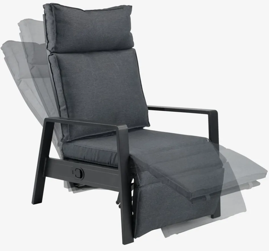 VONGESillón de exterior VONGE negro Sillas De Jardín|Muebles De Jardín