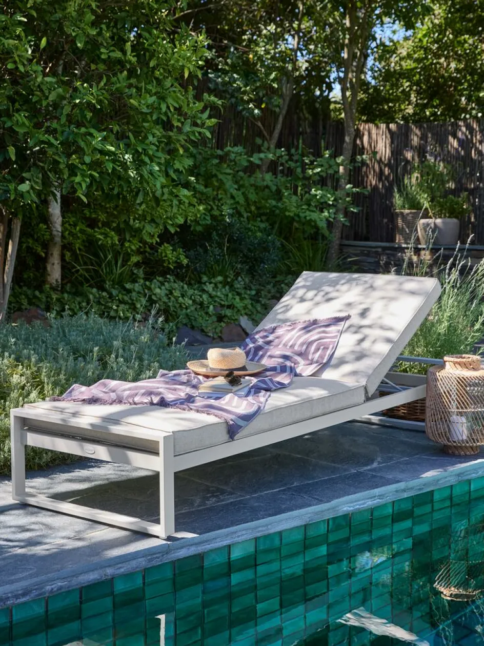 Hot VONGETumbona VONGE A75xL210 secado rápido beis Muebles De Jardín|Tumbonas