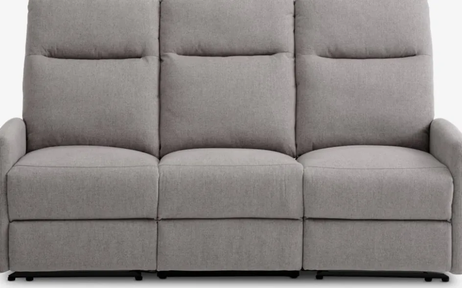 Outlet VONSILDSofá VONSILD 3 plazas reclinable eléctrico gris claro 2 Plazas|3 Plazas