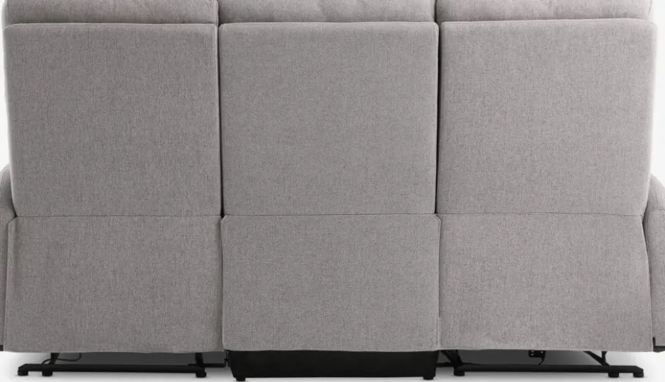 Outlet VONSILDSofá VONSILD 3 plazas reclinable eléctrico gris claro 2 Plazas|3 Plazas