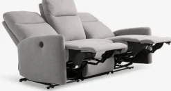 Outlet VONSILDSofá VONSILD 3 plazas reclinable eléctrico gris claro 2 Plazas|3 Plazas