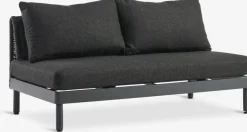 Hot VOSSSofá de exterior VOSS 2 plazas negro Muebles De Jardín