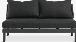 Hot VOSSSofá de exterior VOSS 2 plazas negro Muebles De Jardín