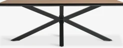 Sale YPNASTED + LOMMAMesa YPNASTED L215 natural + 4 sillas LOMMA negro Conjuntos Mesa Y Sillas De Jardín